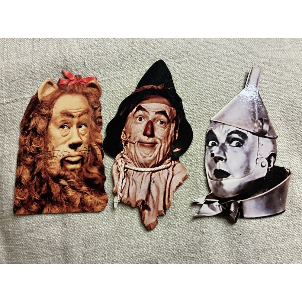 Vintage 1998 Wizard of Oz Magnets Cowardly Lion Scarecrow Tin Man Turner Ent 3pc